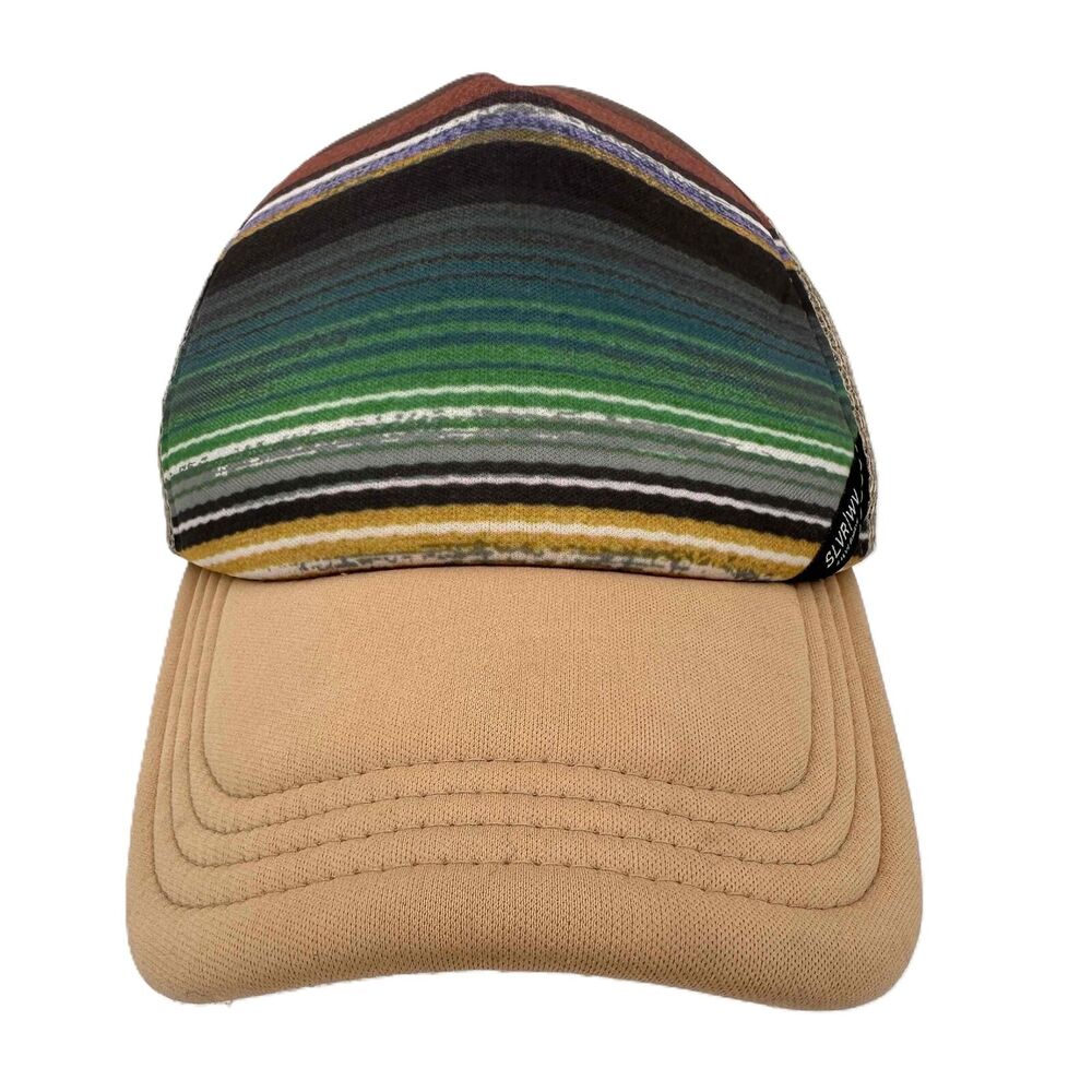 SLVR / WV Silverwave Multicolor Striped Mesh Trucker Hat One Size Fits All